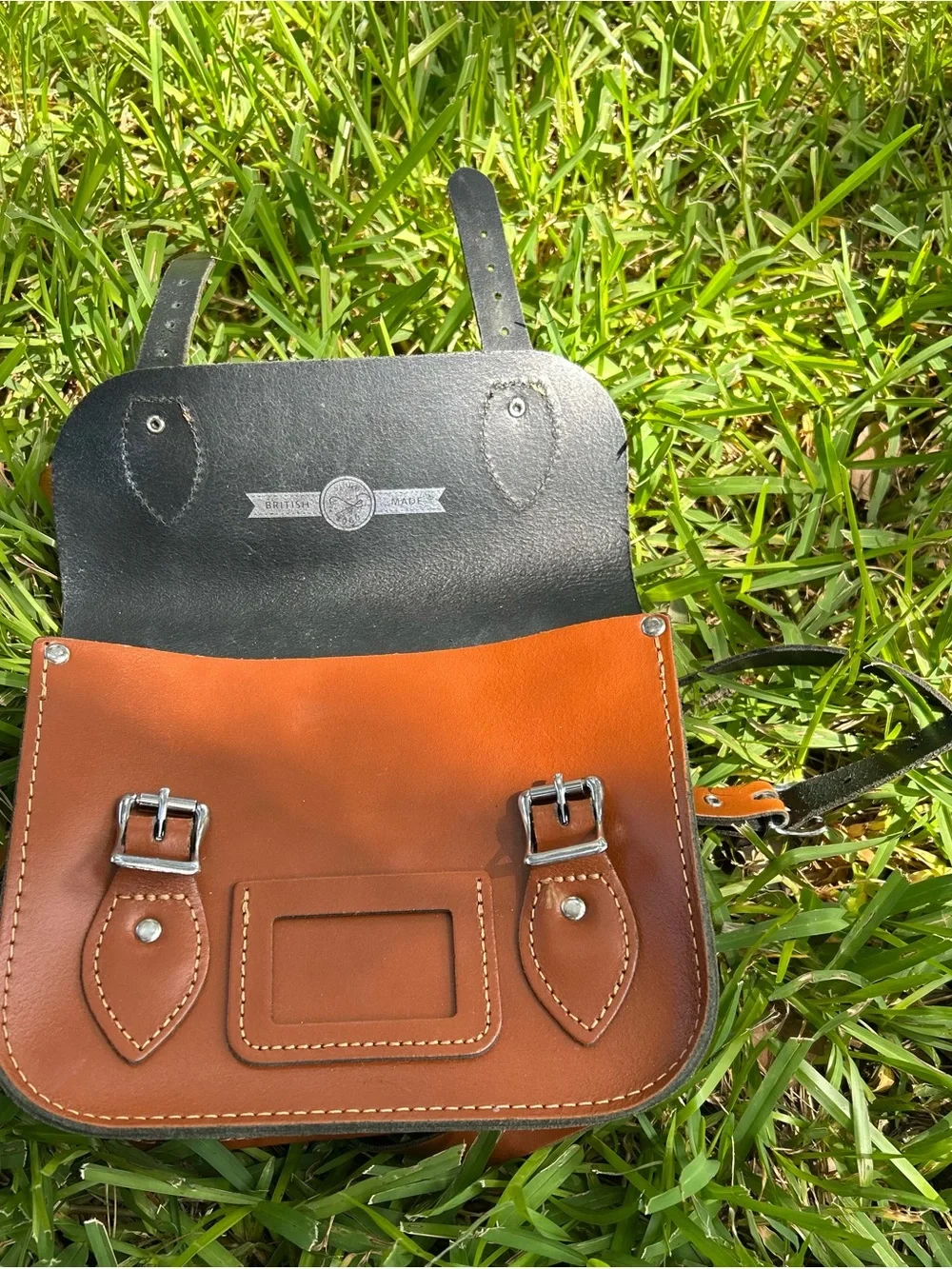 The Leather Satchel Co Classic Brown Satchel Crossbody Bag
